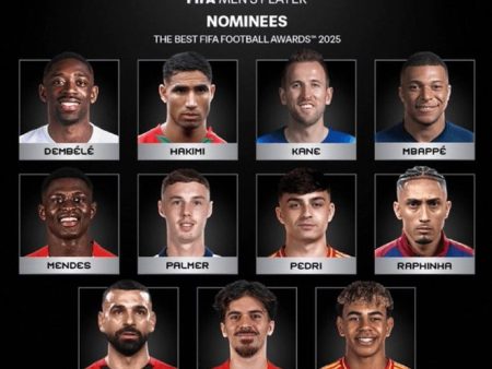 2025年世界足球先生11人候選名單出爐：巴黎四巨星領銜