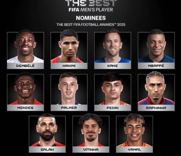 2025年世界足球先生11人候選名單出爐：巴黎四巨星領銜