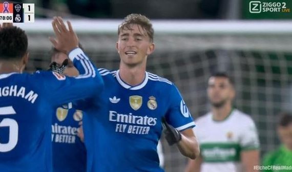 赫伊森斬獲皇馬生涯首球——本季西甲最年輕進球後衛