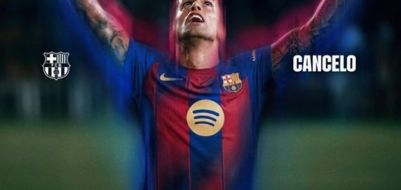 巴塞隆拿官宣冬窗首簽！31歲坎塞洛回歸穿2號