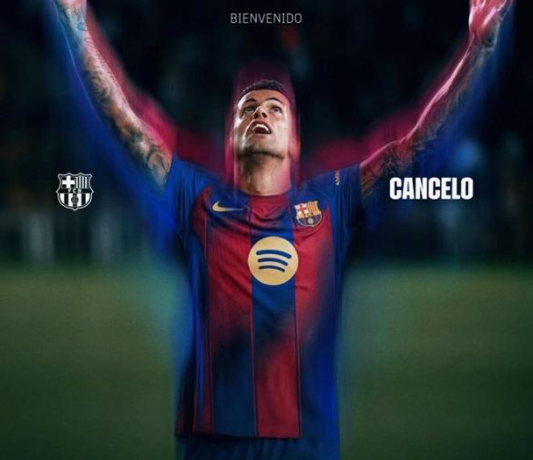 巴塞隆拿官宣冬窗首簽！31歲坎塞洛回歸穿2號