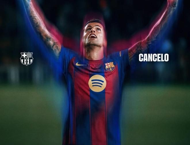 巴塞隆拿官宣冬窗首簽！31歲坎塞洛回歸穿2號