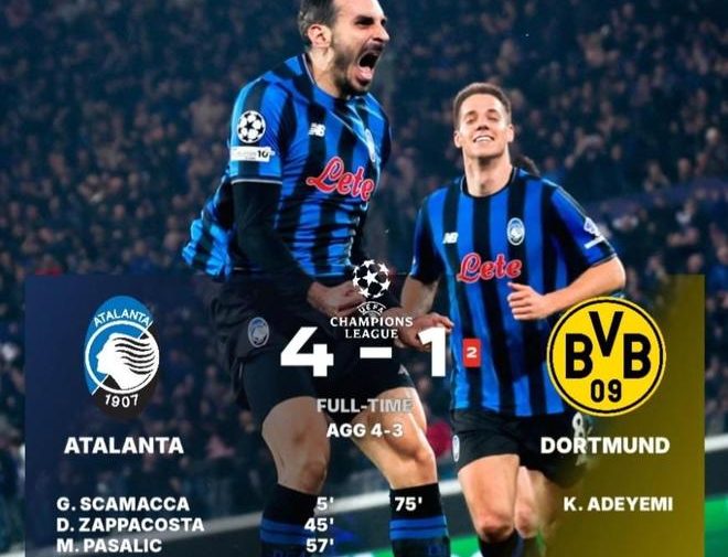 亞特蘭大奇蹟之夜：近七年歐冠首支落後兩球次回合翻盤的球隊