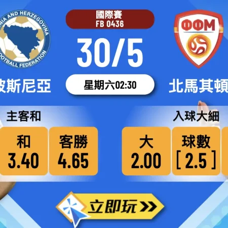 🔥波斯尼亞 vs 北馬其頓🔥 熱身賽和味濃！樂古獨家波膽攻略