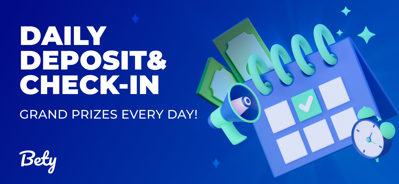 Daily Deposit & Check-In, Grand Prizes Every Day!